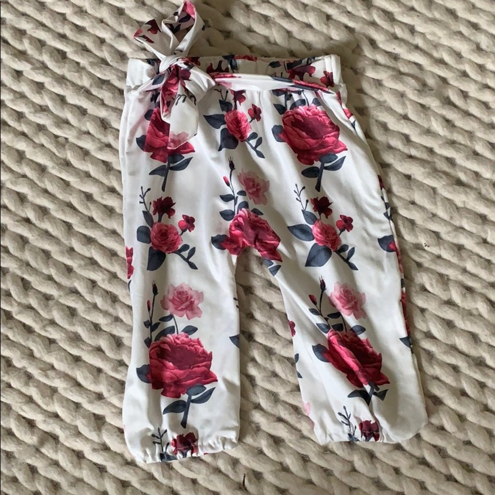 high waist baby girl pants